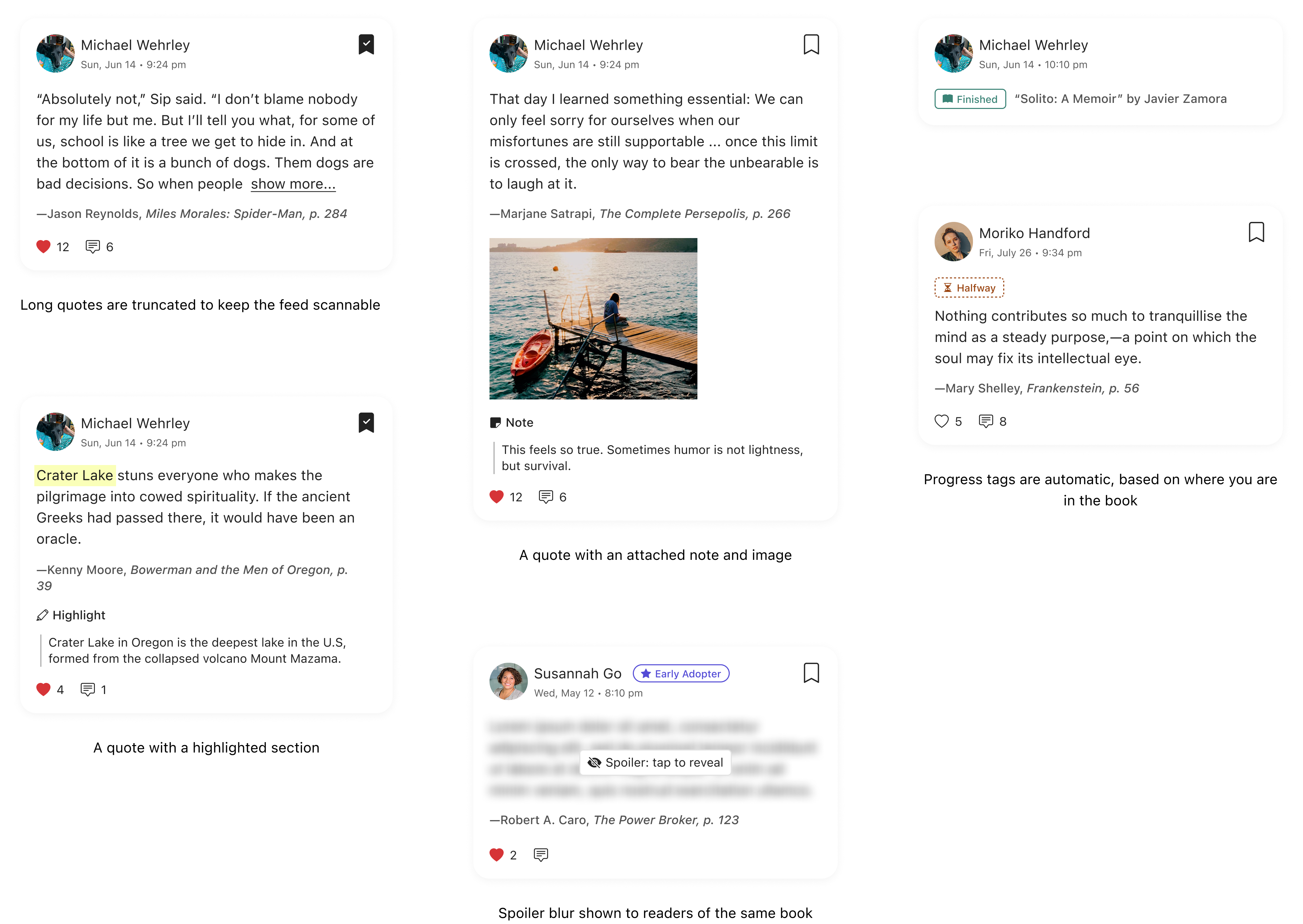 Examples of Quotable Books quote and review posts